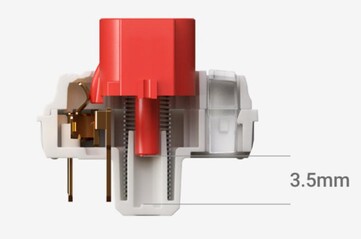 Gli interruttori NuPhy Air75 v3 hanno una corsa dei tasti estesa a 3,5 mm. (Fonte: NuPhy)
