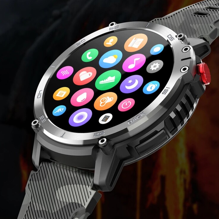 Lo smartwatch C22 è dotato di una funzione di chiamata Bluetooth quando è collegato allo smartphone. (Fonte: AliExpress)