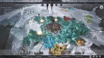 Un'immagine che mostra un'interfaccia di Frostpunk 2.