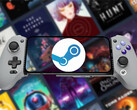 GameHub v5.2 è ora disponibile per il download. Nella foto: un telefono Android con Steam. (Fonte: Steam e GameSir - modifica)