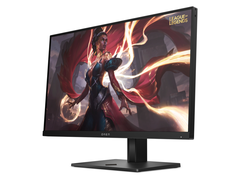 HP Omen 25 (nella foto) ha un supporto regolabile in quattro direzioni con funzioni di altezza, inclinazione, rotazione e rotazione. (Fonte: HP)