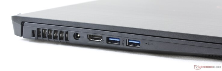A sinistra: alimentazione, HDMI 1.4, 2x USB 3.2 Gen. 1 Type-A