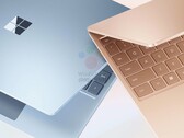 Il Surface Laptop Go 3 in due dei quattro colori di lancio. (Fonte: @rquandt & WinFuture)