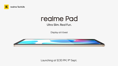 Il display del Realme Pad. (Fonte immagine: Realme)