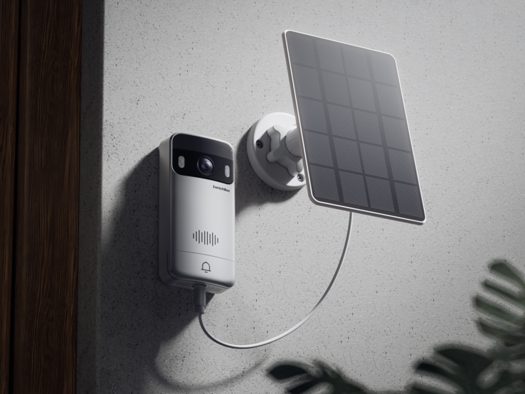 Il videocitofono intelligente SwitchBot può anche ricaricarsi con un pannello solare (fonte: SwitchBot)