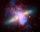 Un'immagine che mostra la galassia M82.