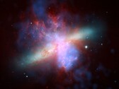 Un'immagine che mostra la galassia M82.