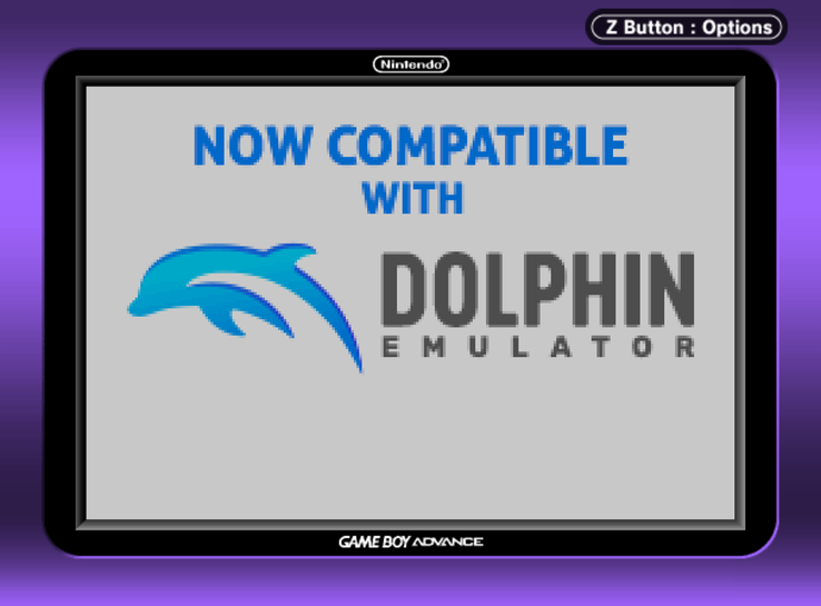 L'immagine ufficiale del giocatore GBA di Dolphin.