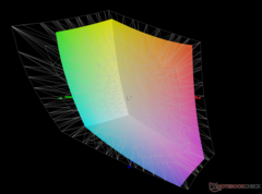 rispetto ad Adobe RGB - 69,7% di copertura