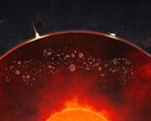 Un'illustrazione d'artista dei grumi all'interno del mantello di Marte (Fonte immagine: NASA e JPL-Caltech; ritagliata)