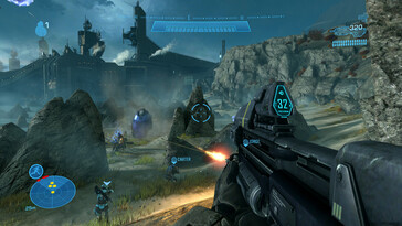 Nella foto: Una schermata di gioco di Halo: The Master Chief Collection (Halo Reach).