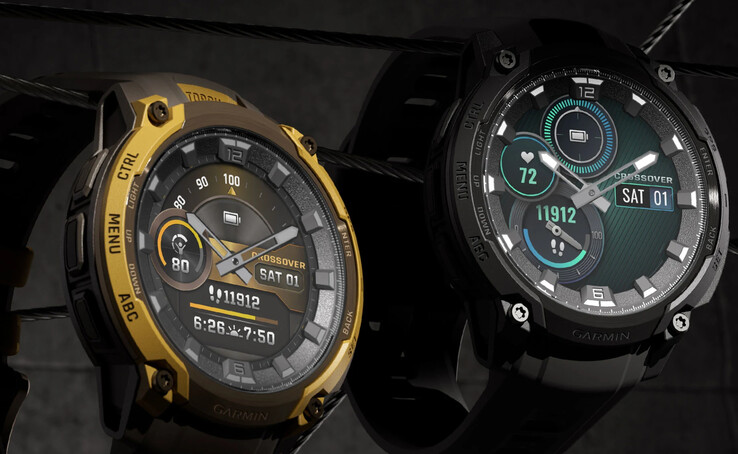 L'Instinct Crossover AMOLED è venduto in due colori, ma solo come smartwatch da 46 mm. (Fonte: Garmin)