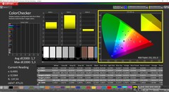 CalMAN ColorChecker (profilo: Standard, spazio colore di destinazione: P3)