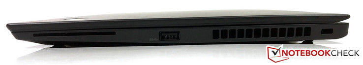 Lato Destro: SmartCard, USB 3.0, slot per un security lock
