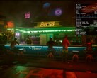 Cyberpunk 2077 in esecuzione su macOS 26 Tahoe con interpolazione dei fotogrammi MetalFX abilitata su un MacBook Pro M1 Max. (Fonte immagine: Blendlogic Tech su YouTube)