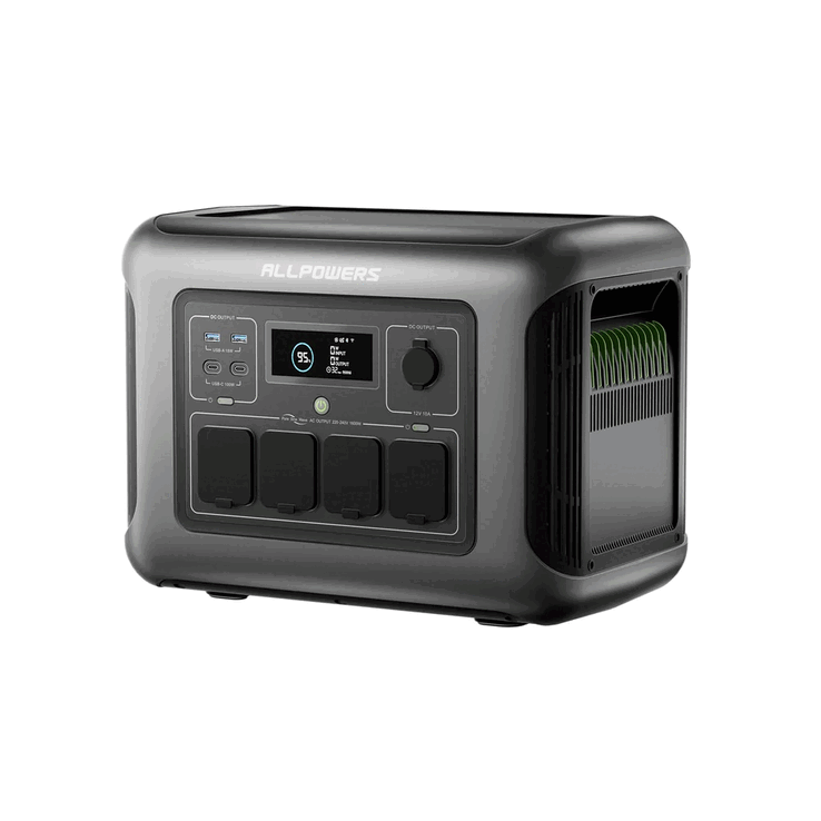 La stazione di alimentazione portatile Allpowers R1500 Lite dispone di un totale di 8 porte (Fonte: Allpowers)