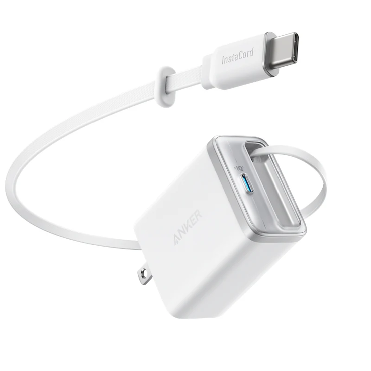 Il caricatore Anker Nano (35W, cavo USB-C retrattile incorporato). (Fonte: Anker)