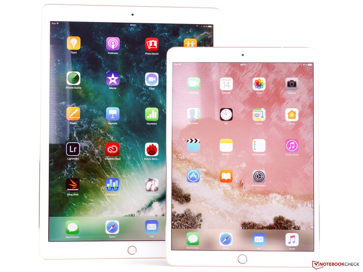Apple iPad Pro 10.5 (frontale) ed Apple iPad 12.9 (2017)