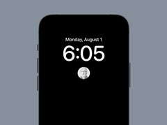 l'implementazione AOD di iOS 16 non mostra un'immagine di sfondo quando si utilizza uno sfondo di terze parti. (Fonte immagine: @rhogelleim)