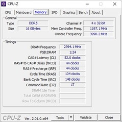 CPU-Z Memoria