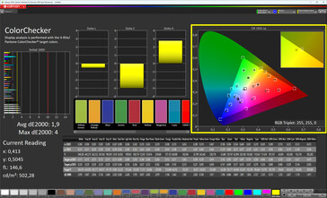 Precisione del colore (True Tone disattivato, spazio colore di destinazione: sRGB)
