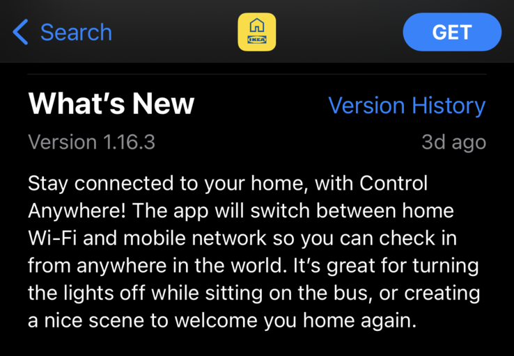 L'app IKEA Home Smart si arricchisce della funzione Control Anywhere. (Fonte: IKEA)