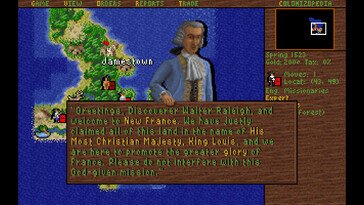 Nella foto: uno screenshot di gioco tratto da Sid Meier's Colonization (Classic).