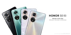 Il Honor 50 sarà disponibile in quattro colori a partire dal mese prossimo. (Fonte: Honor)