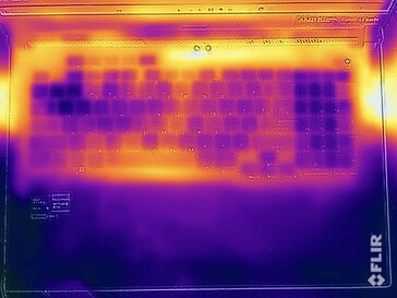 Test di sollecitazione delle temperature superficiali (in alto)