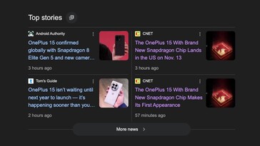 Anche CNET ha riportato brevemente la data di lancio del 13 novembre. (Fonte: Google News feed)