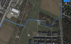 GPS test – Nokia 1: Percorso attraverso un'area boschiva