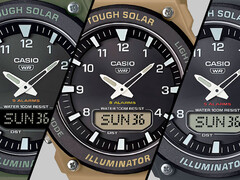 Da sinistra a destra (nella foto), Casio AQS820W-3BV, AQS820W-5AV e AQS820W-1AV. (Fonte: Casio)