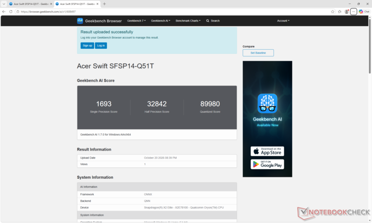 GeekBench AI 1.7 utilizzando il backend QNN raggiunge prestazioni quantizzate superiori rispetto alle attuali soluzioni AMD Zen 5 e Intel Panther Lake