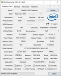 GPU-Z Intel UHD Graphics Xe 750