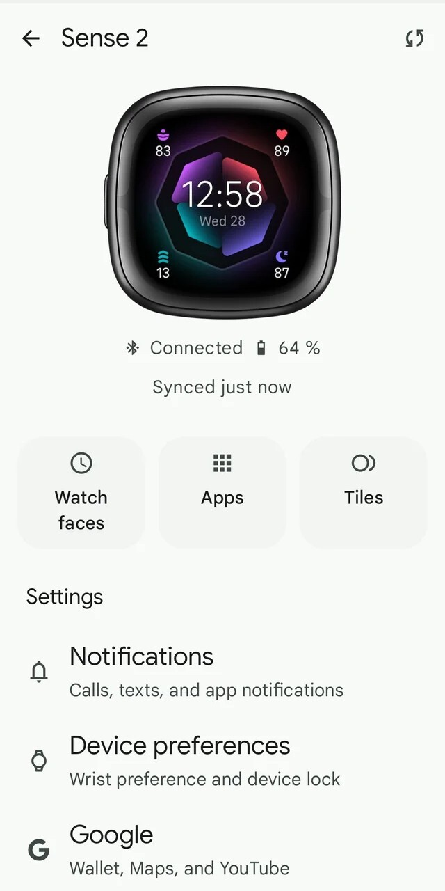 La pagina del Dispositivo ridisegnata nell'app Fitbit. (Fonte immagine: u/Accomplished-Put6532 via Reddit)