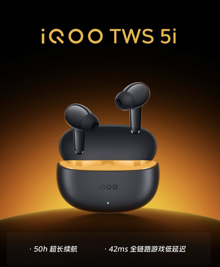Gli auricolari iQoo TWS 5i.