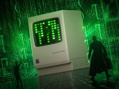 Shargeek Retro 67 ha un design Macintosh anni &#039;80 con elementi ispirati a Matrix. (Fonte: Shargeek)