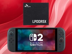 Switch 2 mostrato con memoria LPDDR5X