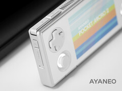Un primo piano del Pocket Micro 2 in due colori.