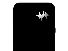 Teaser di Nothing Phone (4a) Pro che mostra la matrice LED glifo.