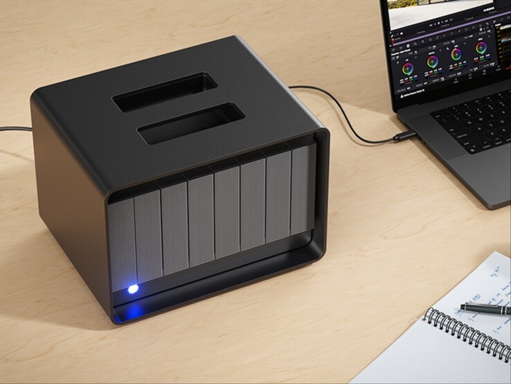 Immagine promozionale della soluzione di archiviazione RAID Seagate LaCie 8big Pro5.