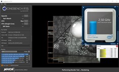 Informazioni sulla CPU durante un benchmark Cinebench R15 Multi 64Bit
