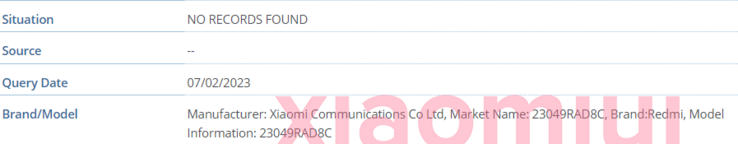 23049RAD8C. (Fonte: Xiaomiui)