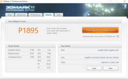 Risultati 3DMark 11 con la batteria