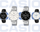 Da sinistra a destra, nella foto: Casio MTP-VT06L-1B, MTP-VT06D-7B, MTP-VT06D-1B e MTP-VT06L-7B.
