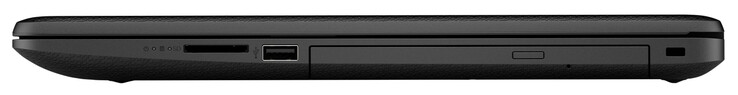 A destra: lettore schede (SD), USB 2.0 (Type-A), masterizzatore DVD, slot per cable lock