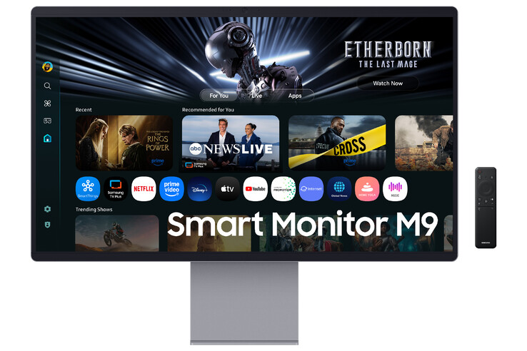 Il nuovo monitor M90SF QD-OLED ha una cornice in metallo (Fonte: Samsung)