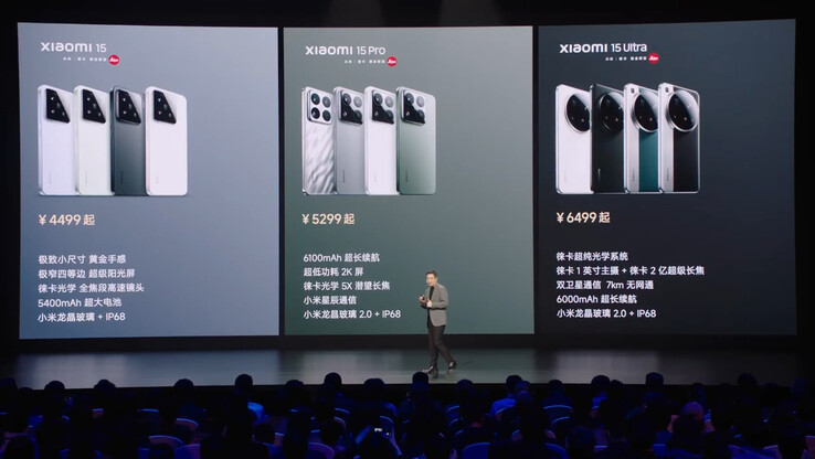 Confronto dei prezzi della serie Xiaomi 15 in Cina (Fonte: Xiaomi)