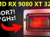 Speculazione su RX 9080 XT ES (fonte immagine: @MooresLawIsDead YouTube)