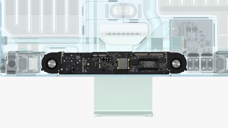 Apple iMac 24 con due ventole. (Fonte immagine: @fiyin/Apple)